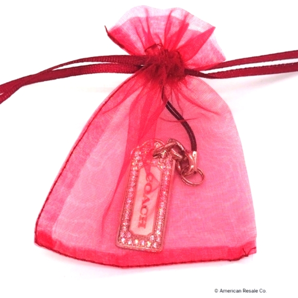 NWT COACH Vintage LOZ Pave Lanyard Diamond Keychain FOB Purse Charm #8865 - Picture 9 of 9